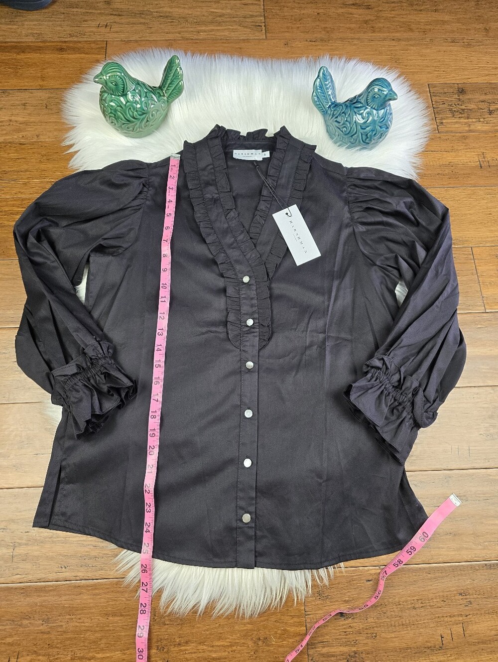 Harshman Ruffled Blouse Top Small - Picture 12 of 12